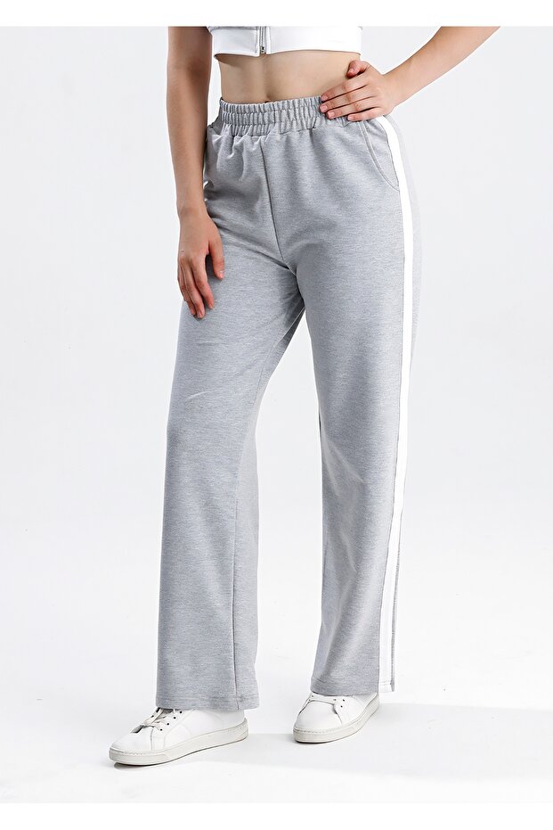 Wide Leg Yanda Striped Detail Sweatpants Trousers