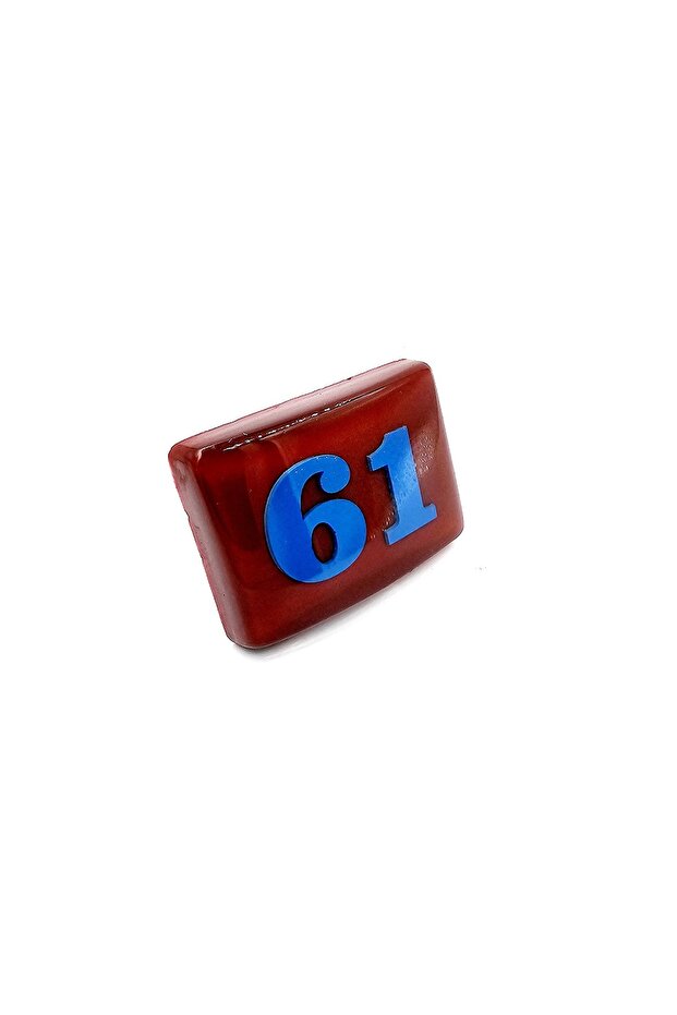 61 Trabzon Quality Label Shutter Emblem 3D Emblem with Screws - Burgundy Blue Trabzon 61