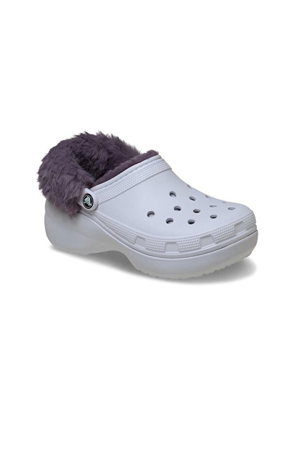 Classic Platform Fuzz Lined Kadın Terlik - 5