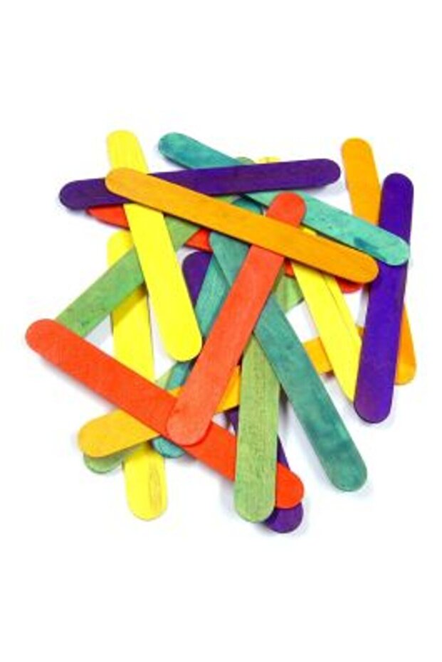 Small Lollipop Sticks Coloured Pk 1000