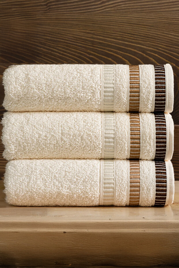 Sera 3-Piece 100% Cotton Towel Set | Body and Bath Towel | 70x140 cm