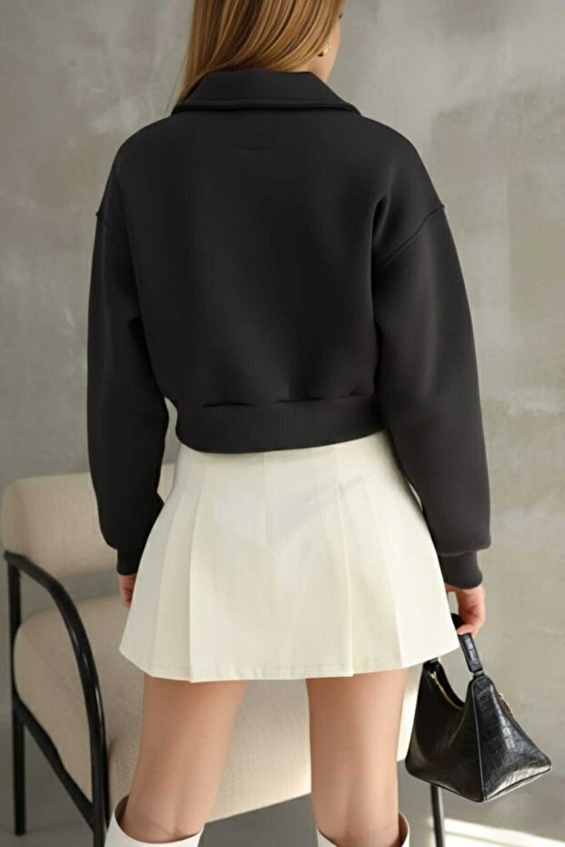 POLO YAKA CROP SWEAT - 3