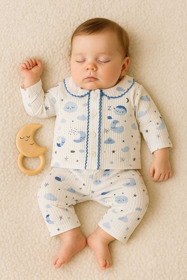 pamuklu bebek pijama - 1