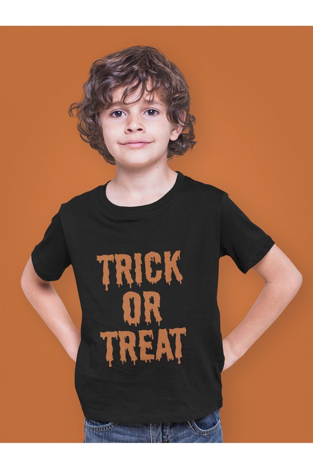 Trick or Treat Orange Kids T-Shirt T-Shirt
