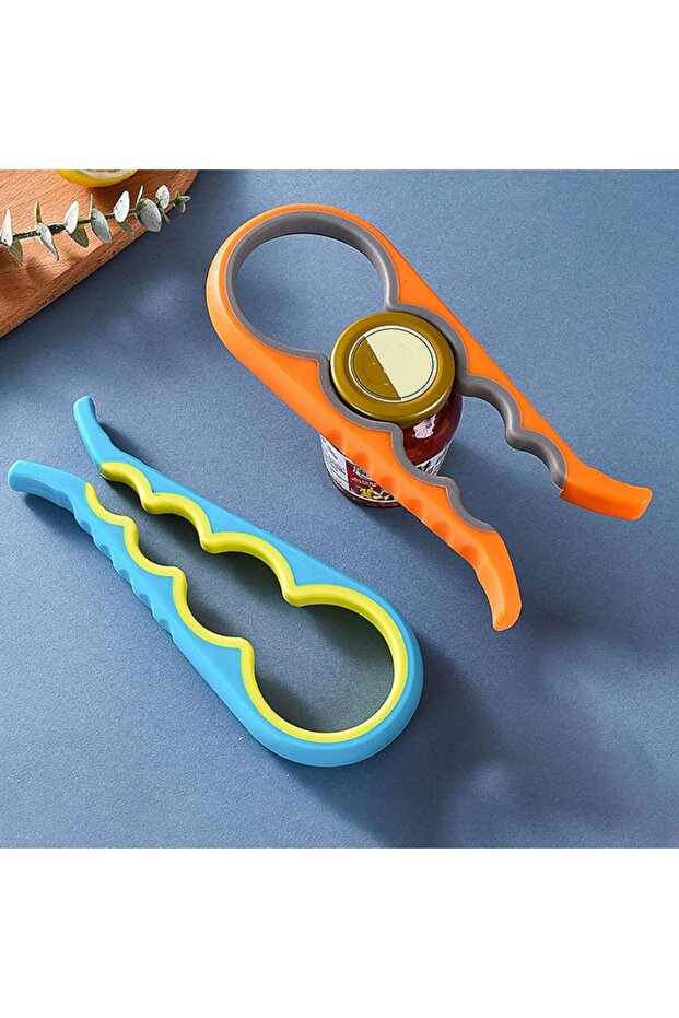 قطعة واحدة من فتاحة الجرار متعددة الوظائف 4 في 1، وقبضة الجرار (أحمر) - 7