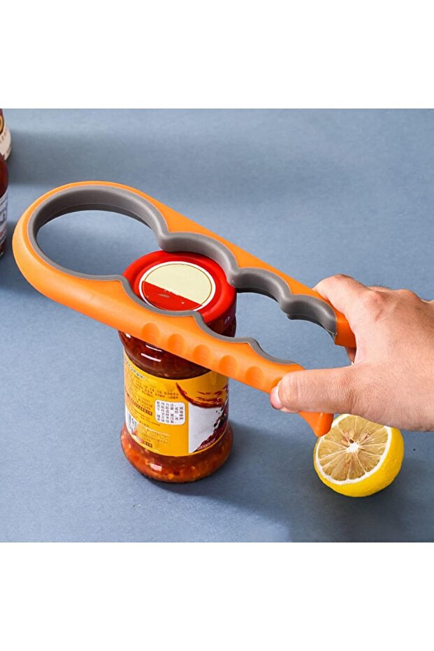 قطعة واحدة من فتاحة الجرار متعددة الوظائف 4 في 1، وقبضة الجرار (أحمر) - 6