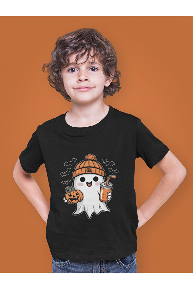 Cute Ghost Printed Halloween Halloween Kids Tee T-Shirt