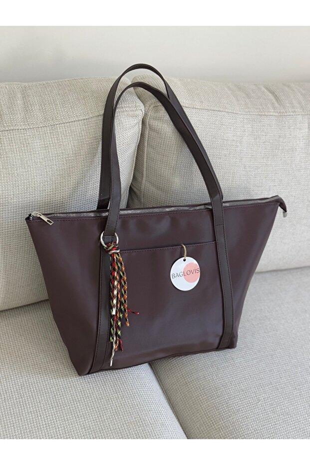 Charm Askili Large Brown Women's Shoulder Bag En45 Boy30