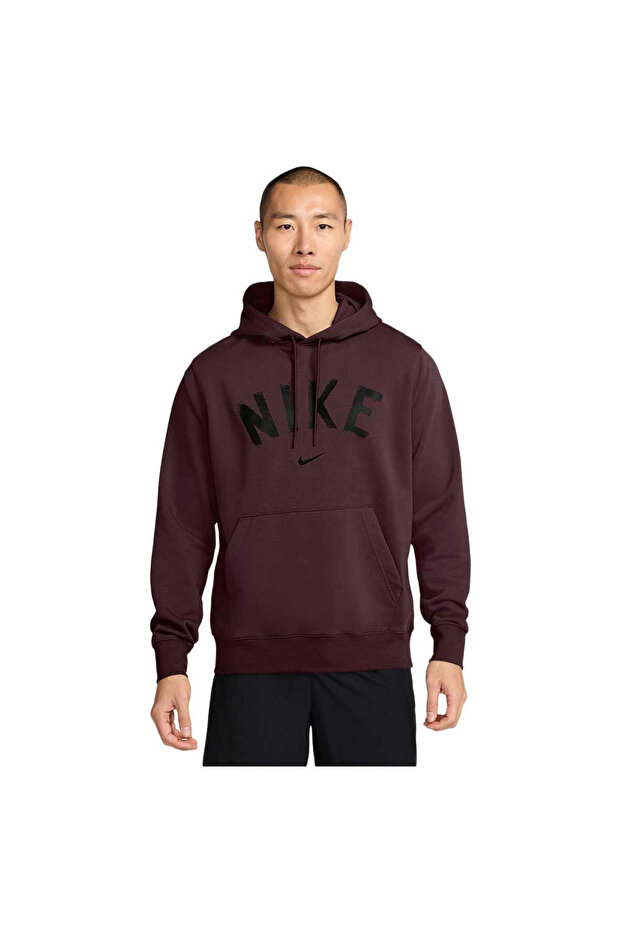 سترة رياضية رجالية من نوع Swoosh Dri-Fit بلون بورجوندي للاستخدام اليومي