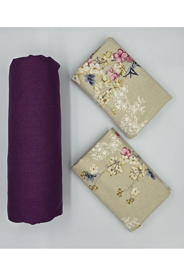 100% Cotton Fabric Fitted Sheet+Pillowcase Corner Depth 28-30 CM Soft Fabric New Season