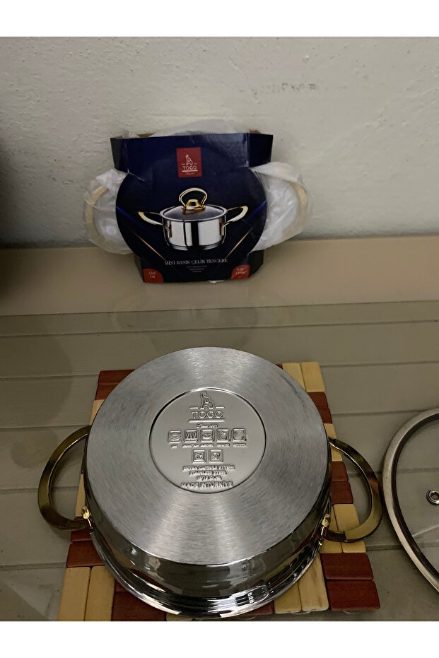 mini basık çelik tencere 12 cm - 4