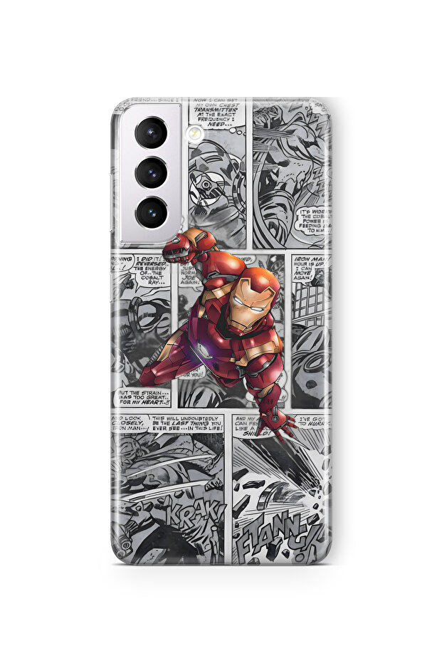 حافظة هاتف شفافة بنمط القصص المصورة متوافقة مع هاتف سامسونج جالاكسي S22 - 1