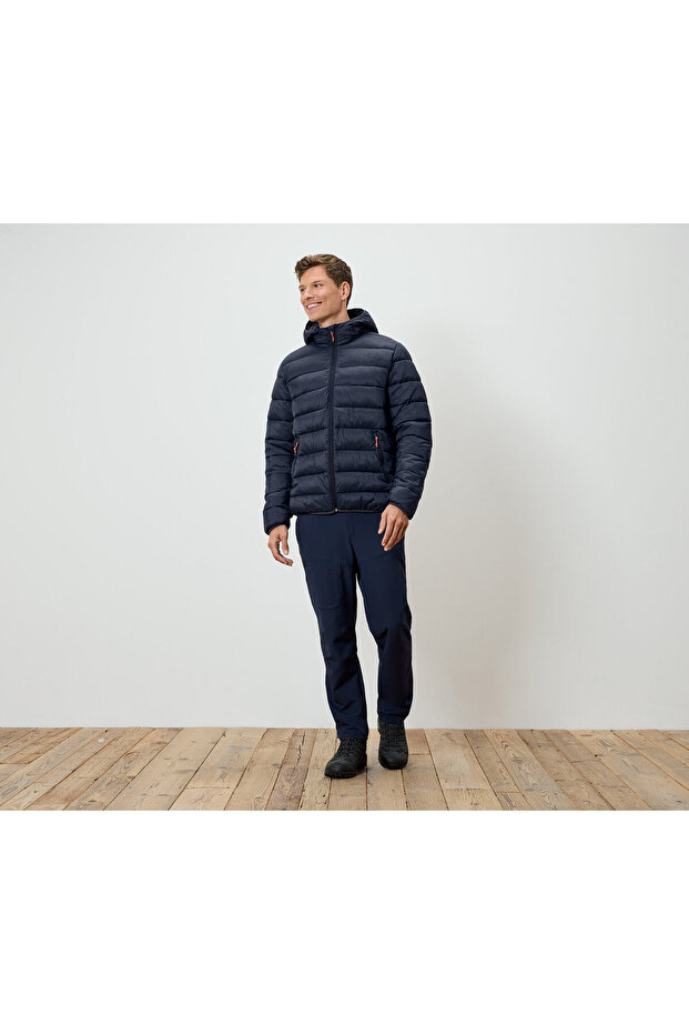 Erkek Kapitone Mont, Mavi - 3