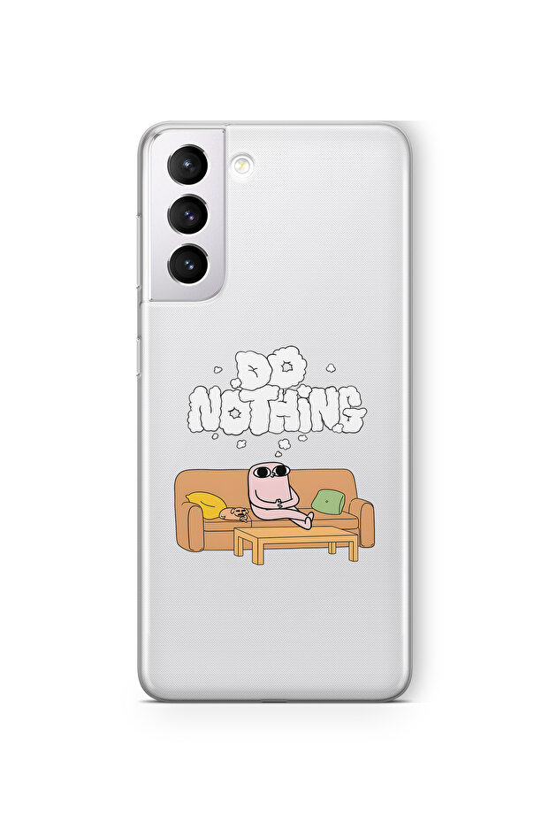 حافظة هاتف شفافة بنمط Do Nothing متوافقة مع هاتف سامسونج جالاكسي S22 - 1