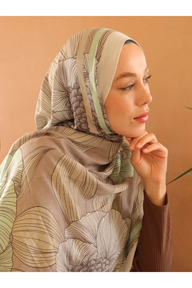 Seraflora Desen Bambu Şal - 3