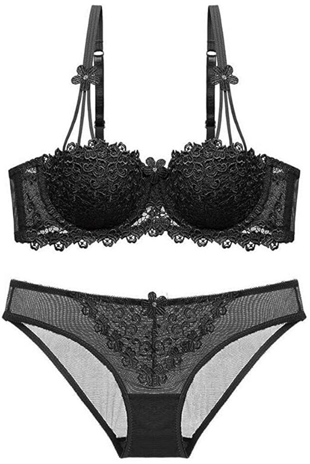 Half Cup Push Up Lace Embroidery Bra (MGB-01)