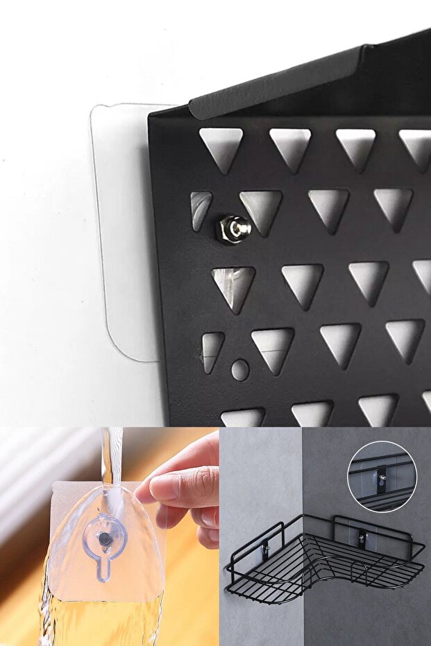 Kendinden Vidalı Duvara Delmenize Gerek Bırakmayan Süper Güçlü Yapışkanlı Raf Tutucu 15'li Askı Seti - 3