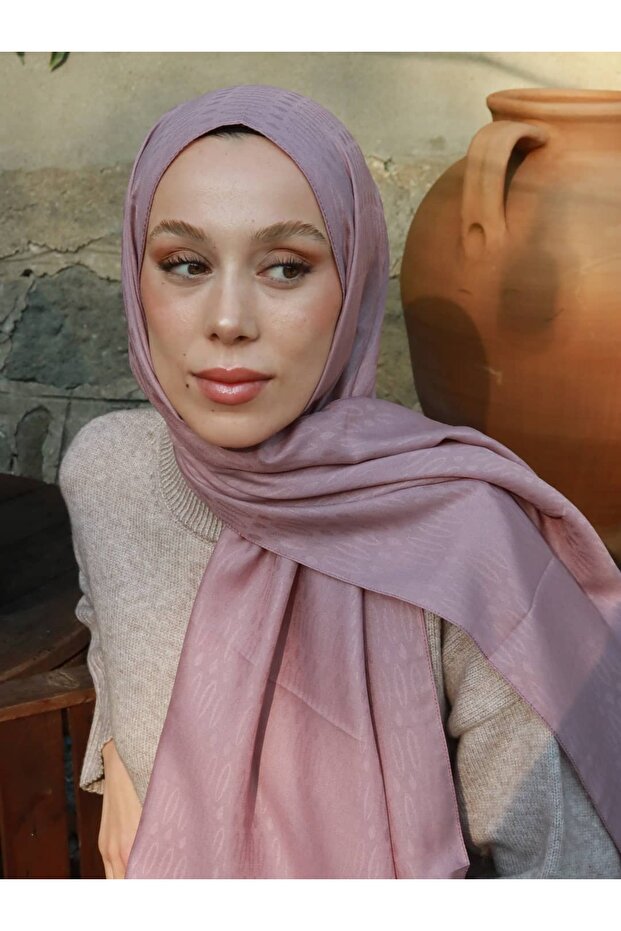 شال جاكار حريري بنمط فيسم - 2