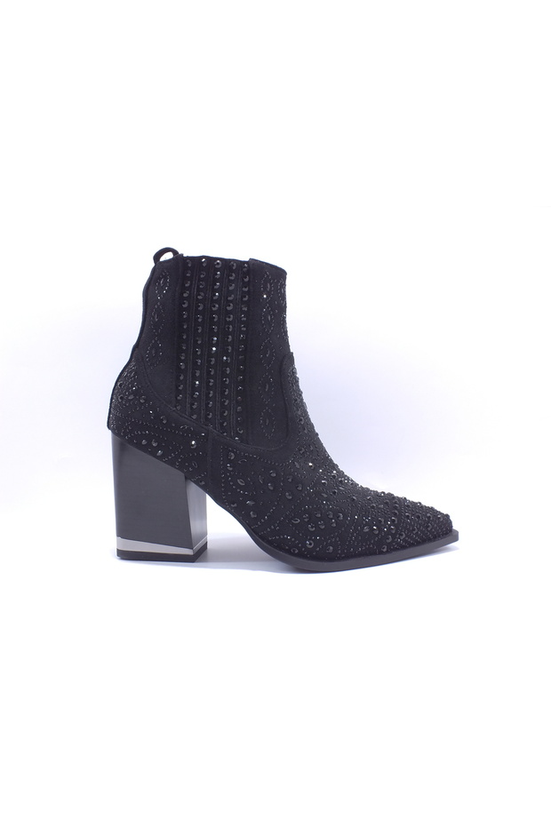 25K135-1 Taşlı kısa kovboy Bot - 1