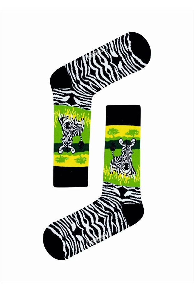 جوارب بنقشة الحمار الوحشي (مقاس 36-44) - 2