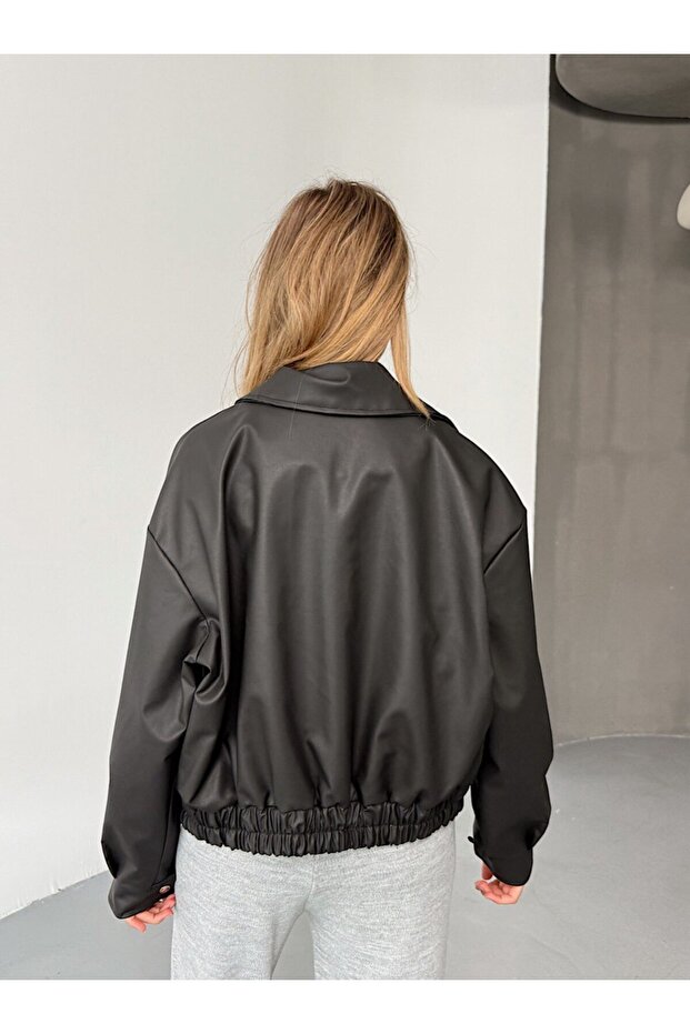 Bloom Trend Basic Leather Jacket - 6