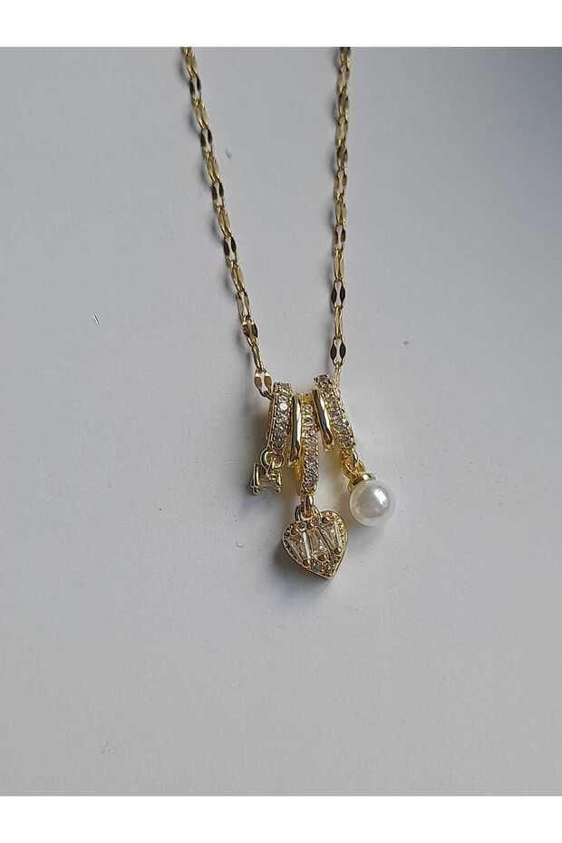 Çelik minimal charm kolye - 4