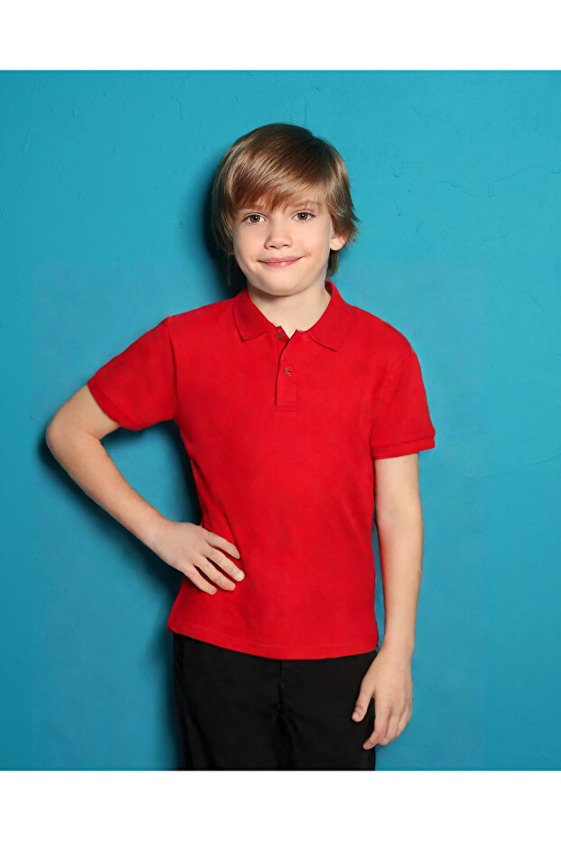 Polo Neck Short Sleeve School T-Shirt-228800