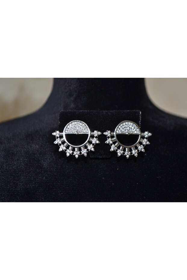 Silver Stylish Designed Women's Steel Earrings