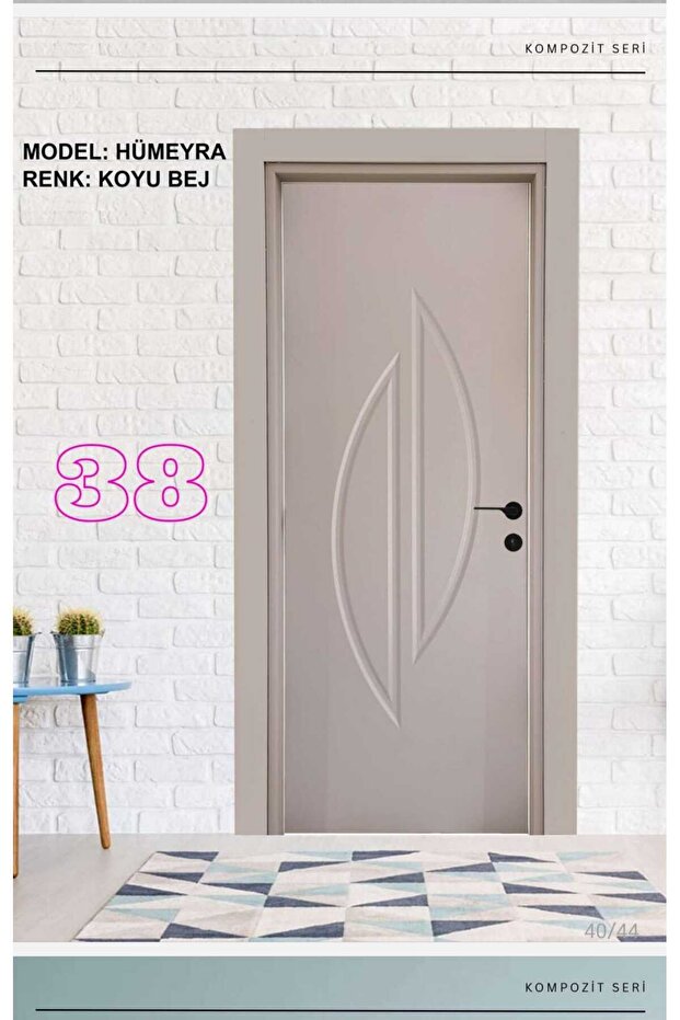 panel komposit kapı koyu bej hümeyra model - 1