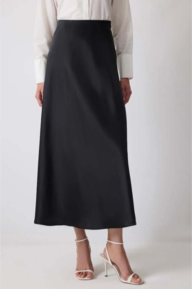 Basic Saten Etek Siyah - 4