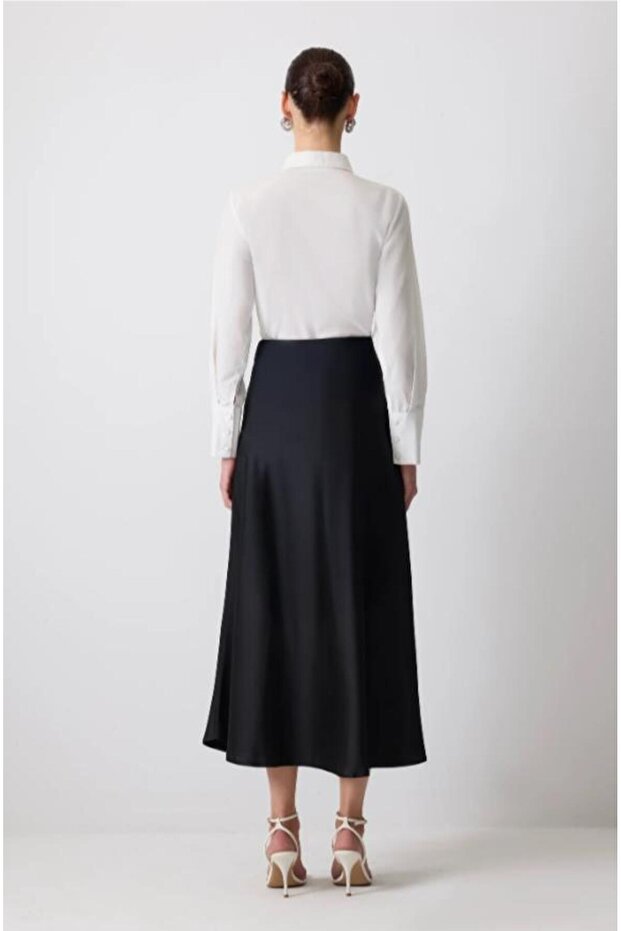 Basic Saten Etek Siyah - 5