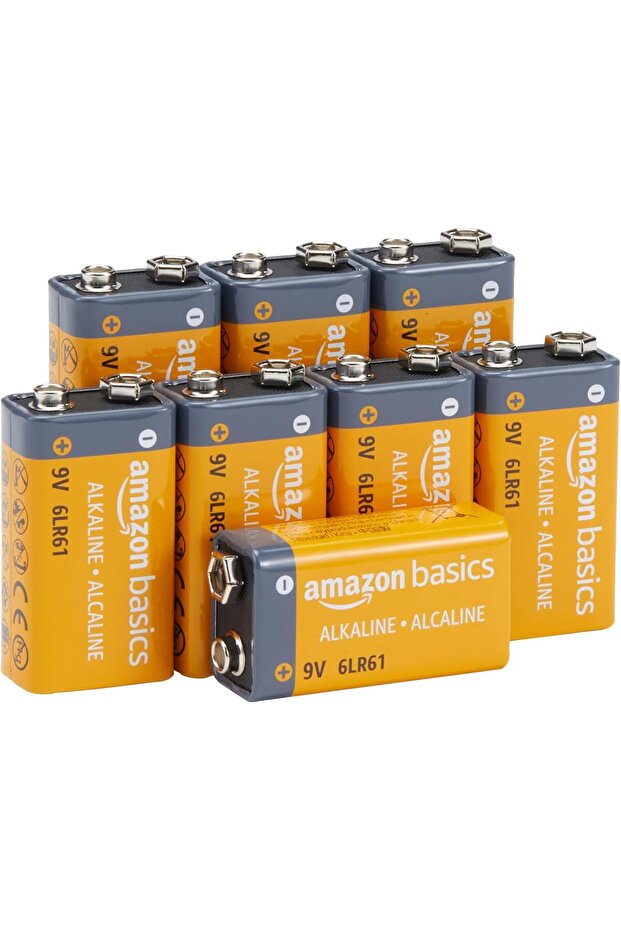 9V High-Performance Alkaline Batteries - 8 Count - 1