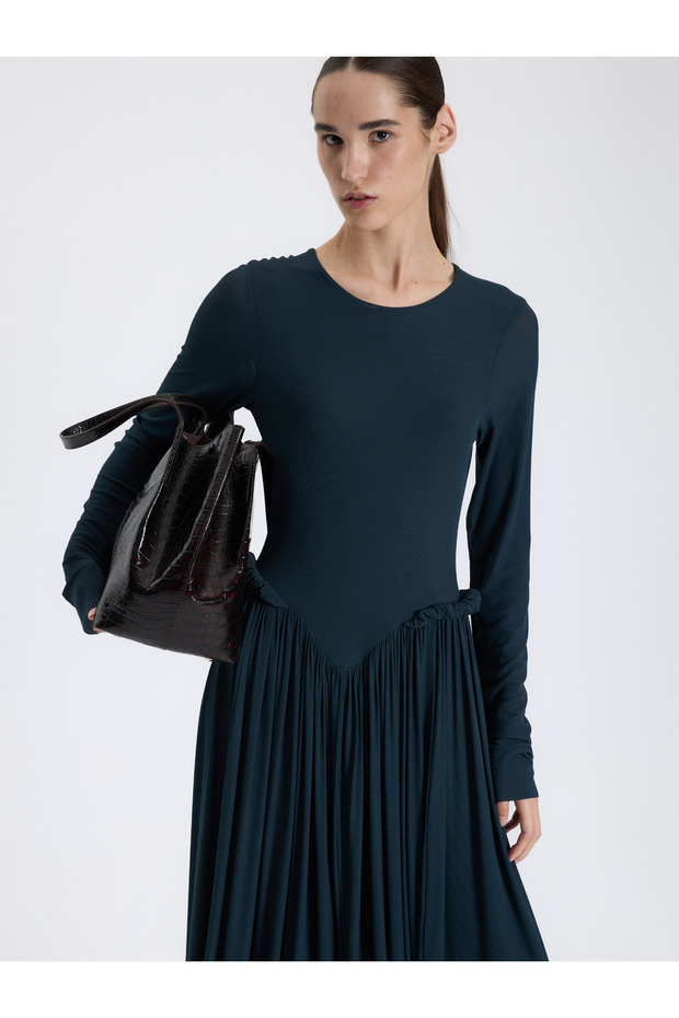 Piliseli Uzun Elbise - 6