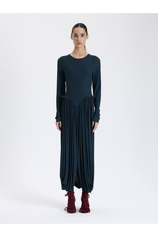 Piliseli Uzun Elbise - 1