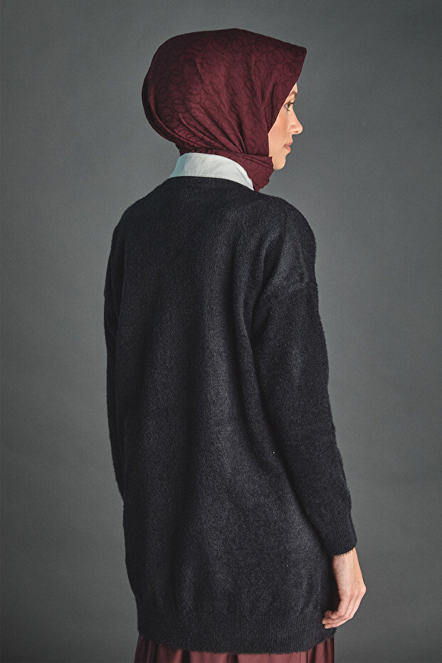 Boncuk Çiçekli Triko Tunik - 6