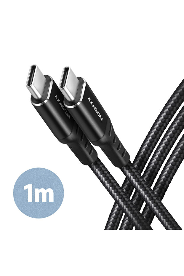 Cablu de date și încărcare AXAGON, 1m | BUCM-CM10AB | USB tip C la USB tip C - 1