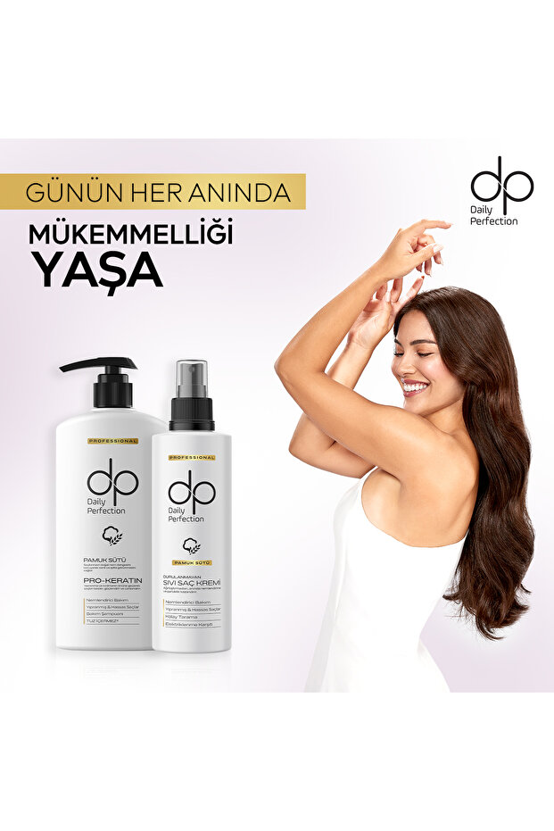 Şampuan Pamuk Sütü 800 ml & Sıvı Saç Bakım Kremi 180 ml Set - 4