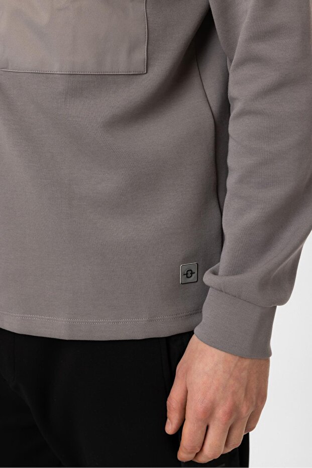 Regular Fit Fermuarlı Örme Gömlek - 3