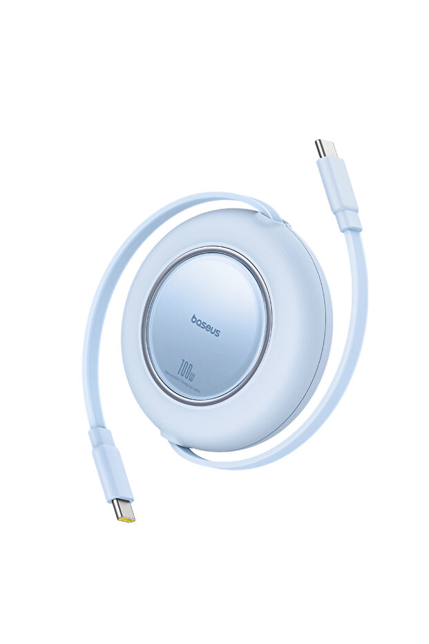 Free2Pull USB-C 100W Makaralı Hızlı Şarj ve Data Kablosu, 2 Metre, Mavi - 1