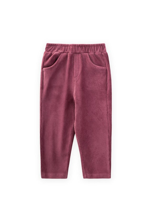 Corded Fabric Velvet Trousers 1-8 Years Plum