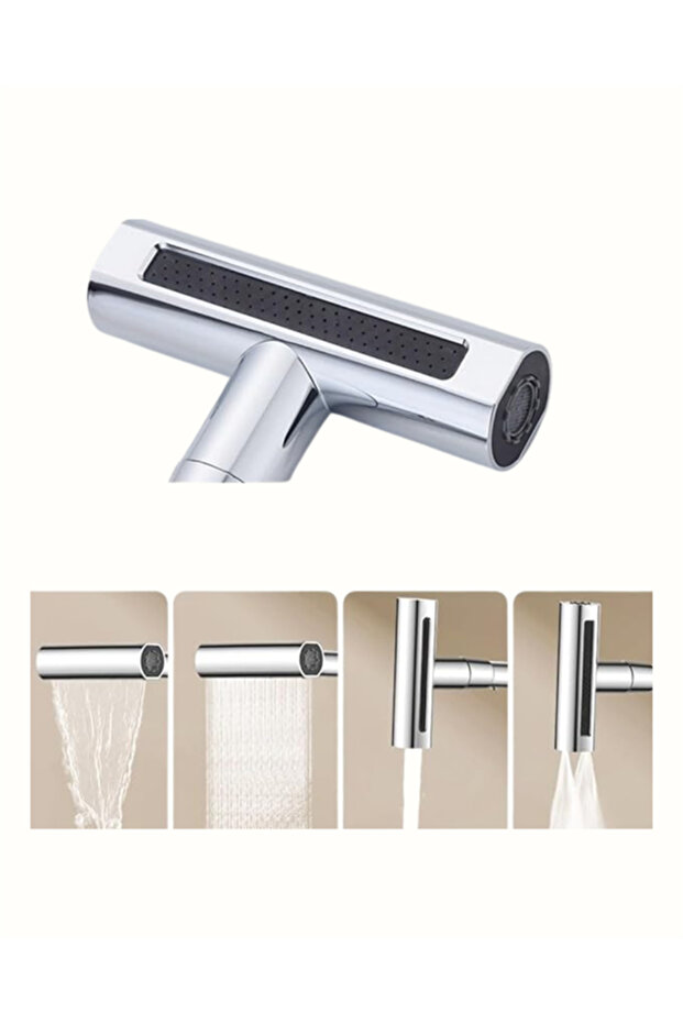 Lvsqvr Multi-Function Faucet Head |   4 Water Modes |   Wide Compatible Adapter Set |   Kitchen and (122909) - 5