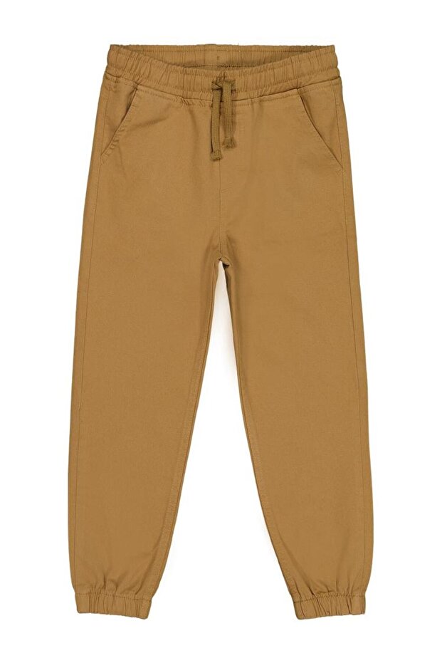 Civil Boys' Elastic Waistband Pants |   Linen |   School Nursery and Daily Use - Brown