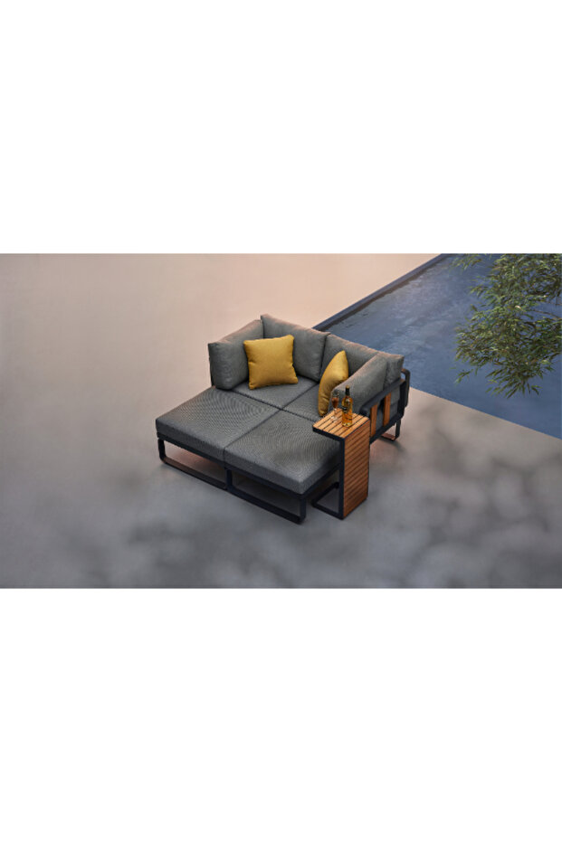 Magic Elegant and Modern Design Double Mid Sofa with Side Table - 1