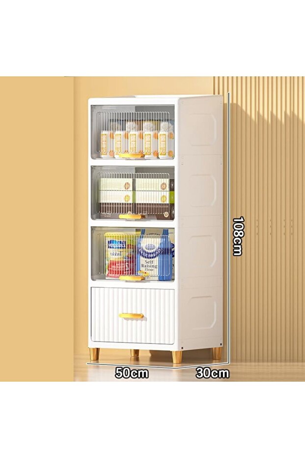 4-Layer Storage Boxes with Lids-Large Stackable Transparent Multi-layer Organizer for Home, Kitche - 2