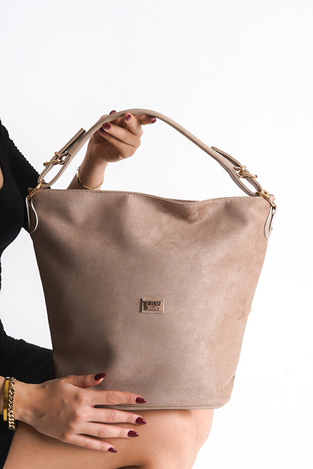 Women's Suede Soft Shoulder Handle Crossbody Bag