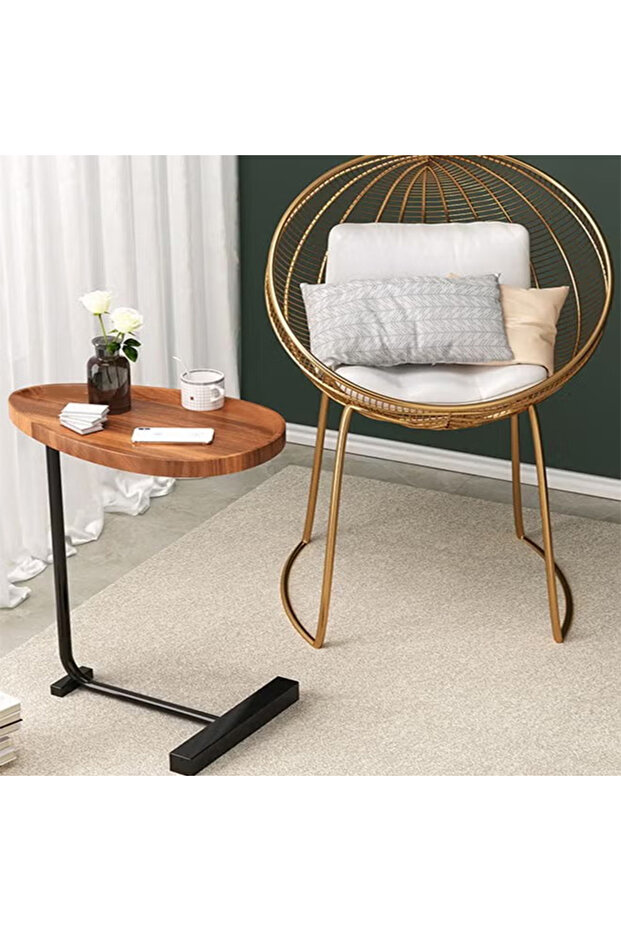 Coffee Table Sofa Side Table Double Layer C Shaped Square side table on wheels coffee table - 5