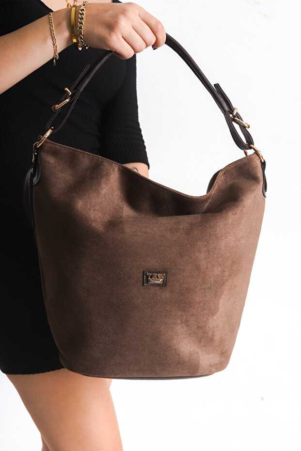 Women's Suede Soft Shoulder Handle Crossbody Bag