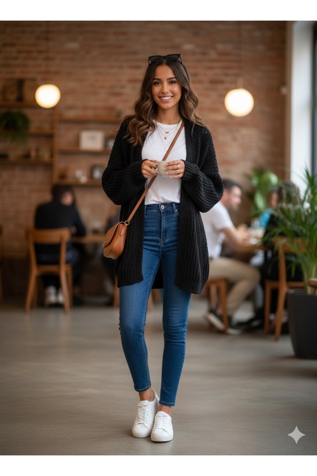 Kadın Örme Salaş Hırka - 1