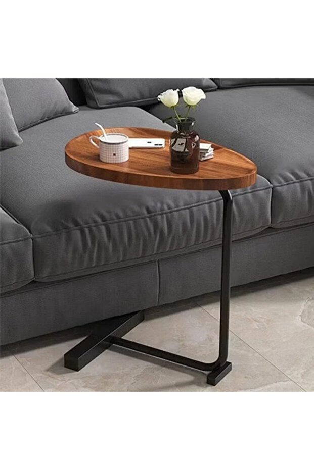 Coffee Table Sofa Side Table Double Layer C Shaped Square side table on wheels coffee table - 4