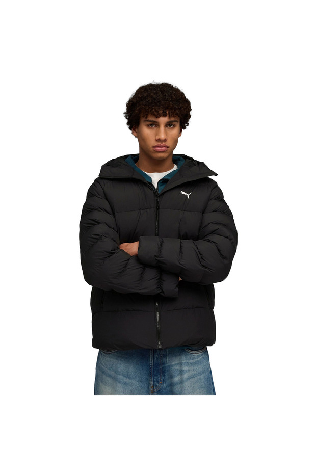 Jachetă Mono cu glugă , neagră, pentru bărbați - 1